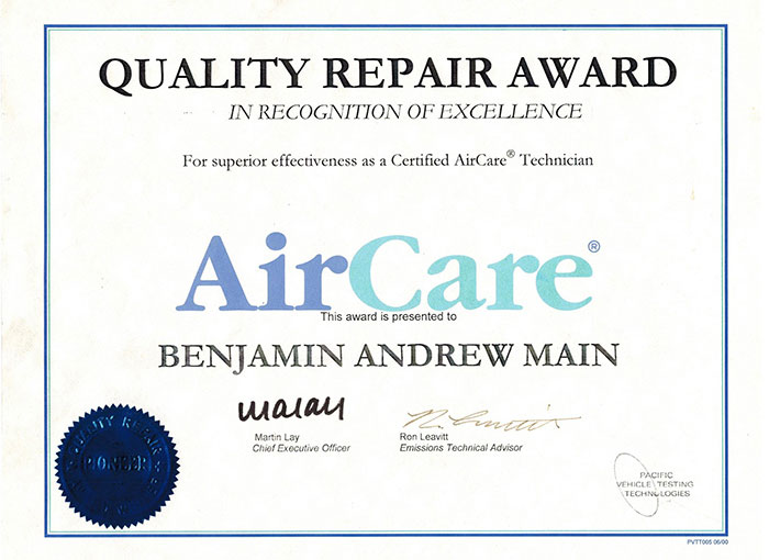 Quality Repair Aware for AirCare